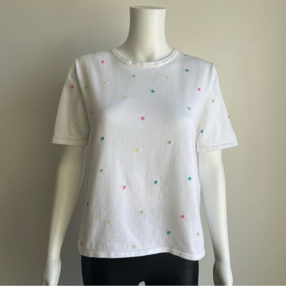 Vintage Drapers & Damon's Floral Dot Sweater Set - S/M - Picture 5 of 6